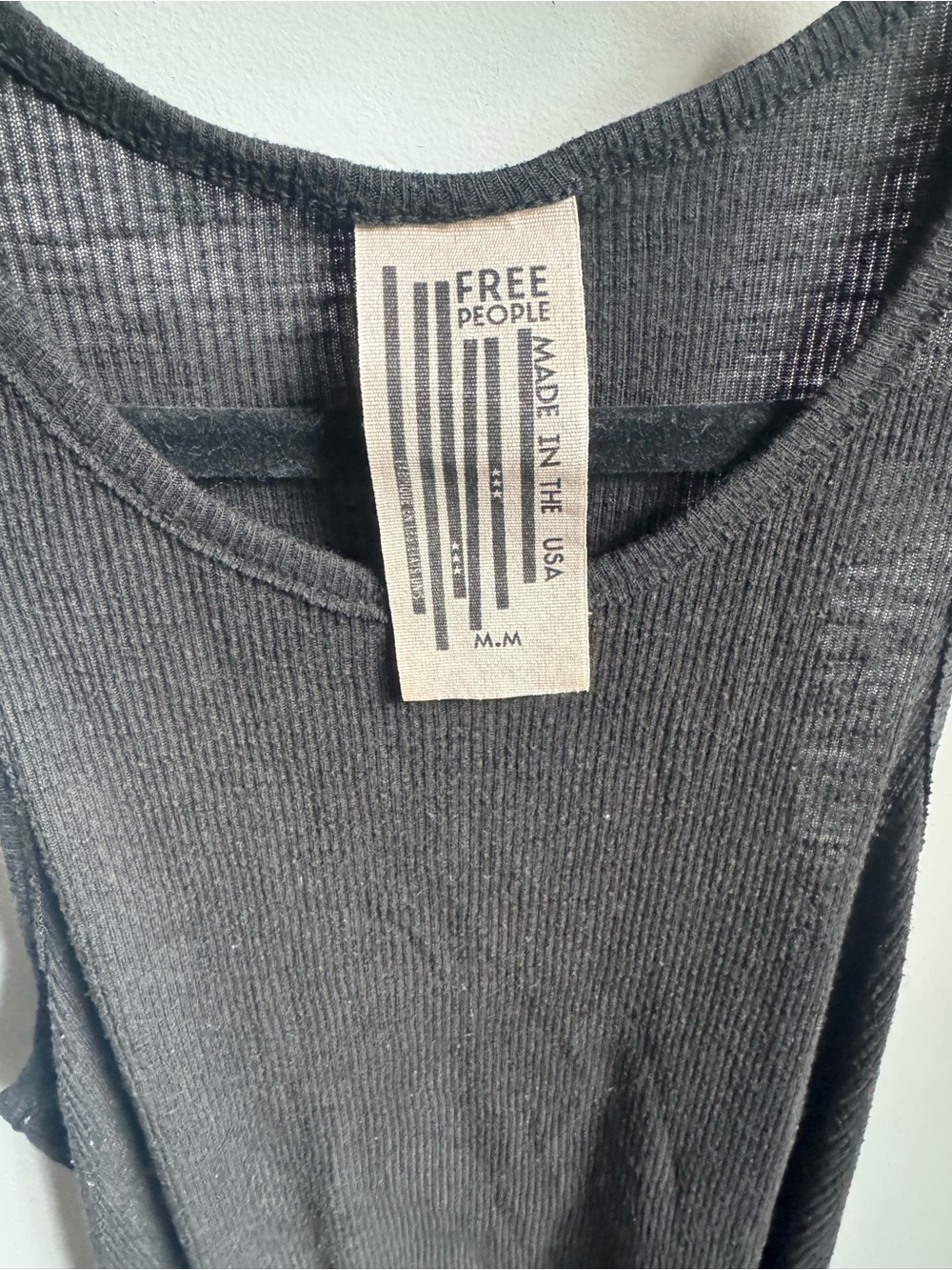 Free People Black Ribbed Racerback Tank - Picture 3 of 3